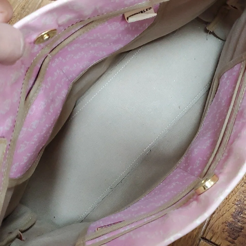 Dooney & Bourke pink monogram medium size tote bag